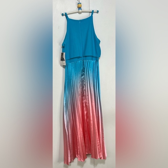 Rare Editions Big Girl's Ombre Zip Up Dressy Maxi Dress Blue Size 12 NWT - Picture 7 of 16